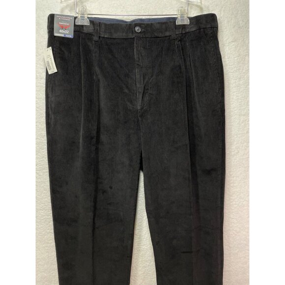 Roundtree & Yorke size 40 x 32 Classic Fit Pleated Corduroy Pants NWT - Picture 2 of 12